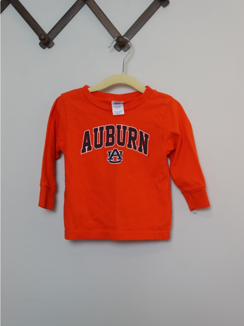 Rabbit Skins Auburn University Kids Orange Long-Sleeve Shirt